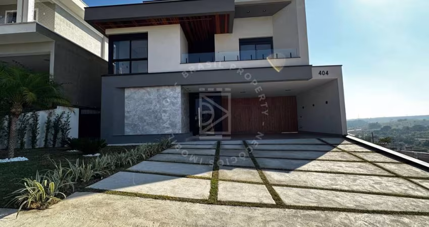 Casa em condomínio fechado, 4 suítes, ambientes integrados, 283m2, 4 vagas.