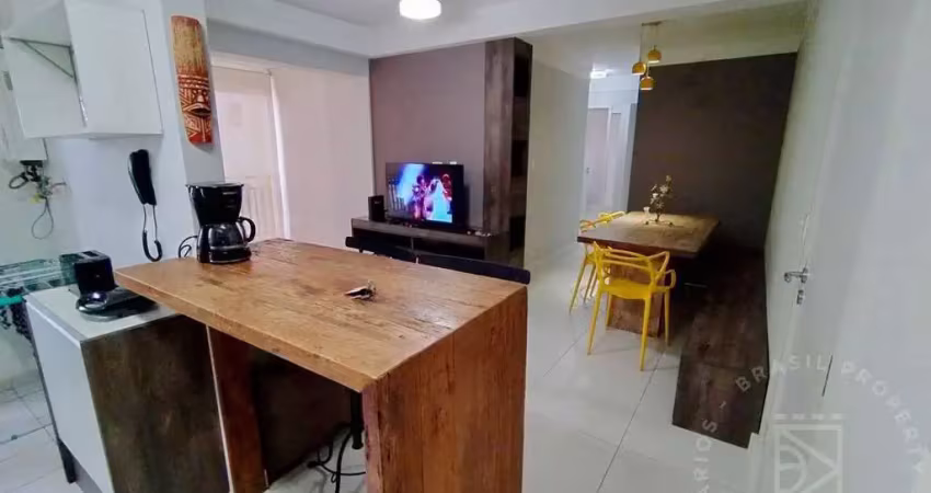 Apartamento locação, mobiliado, 2 quartos, 65m², 2 banheiros, 2 vagas - sjc