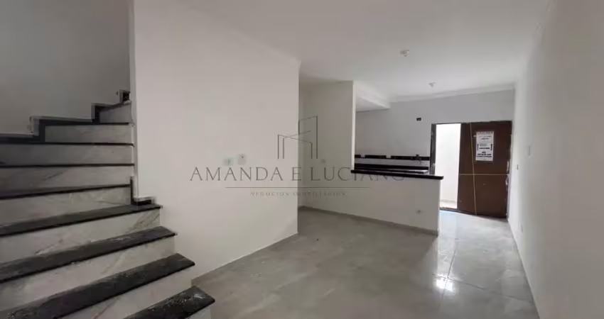 Casa em condomínio para venda em praia grande, guilhermina, 2 dormitórios, 2 banheiros, 1 vaga