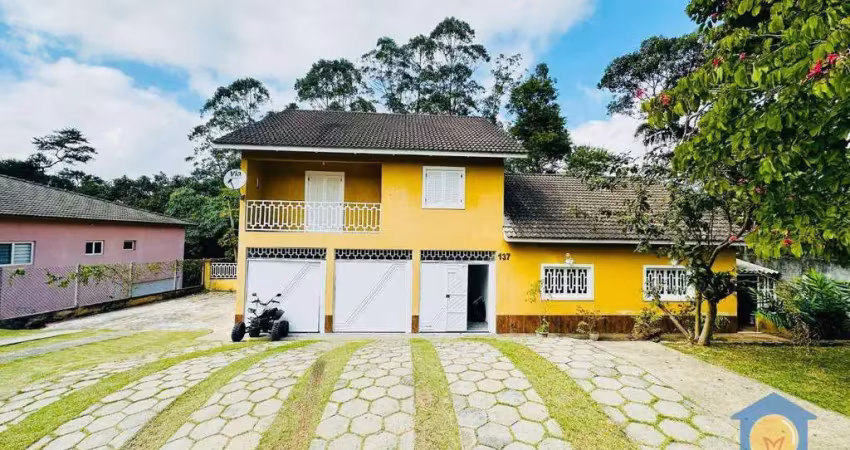 Casa com 4 dormitórios, 1087 m² - venda por r$ 1.200.000 ou aluguel por r$ 4.800/mês - jardim dos ipês - embu das artes/sp