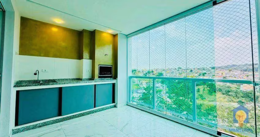 Apartamento com 3 dormitórios para alugar, 130 m² por r$ 4.300/mês - centro - embu das artes/sp