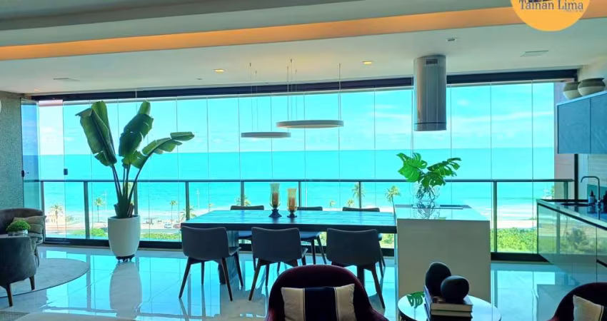 Apartamento Alto Padrão Frente Mar, na praia de Jaguaribe, com 4 suites, todo reformado, prédio novo D´azur