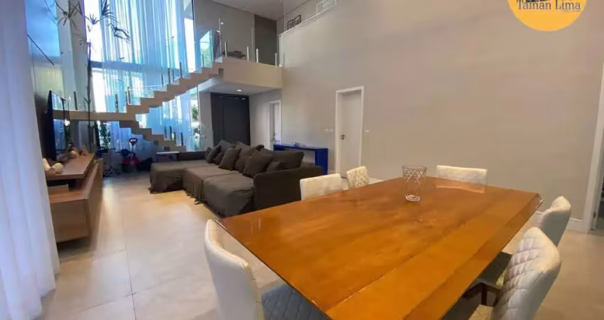 Casa alto padrão em alphaville 1, recém construída, com 4/4 sendo 3 suites, decorada