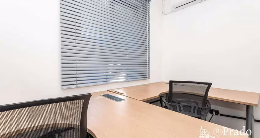 Sala em coworking mobiliada  para locação, 7m² privativos mercês, curitiba, pr