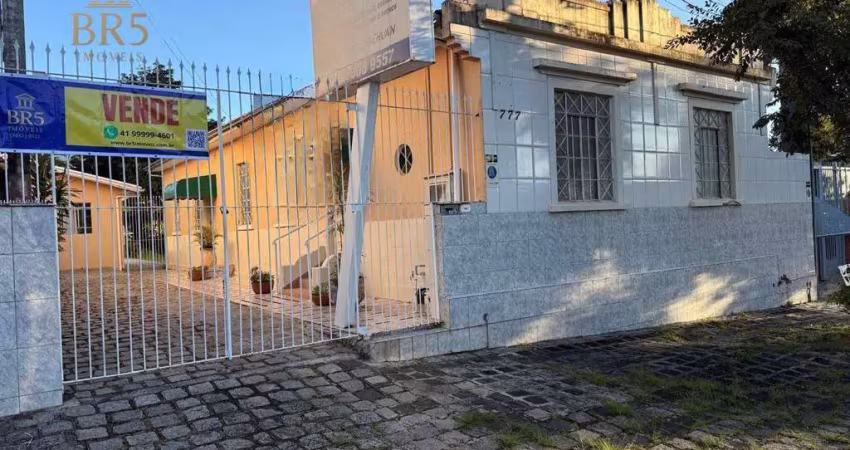 Terreno com uma casa mista de 180m/2  em uma região privilegiada para  venda  nas mercês - curitiba/pr
