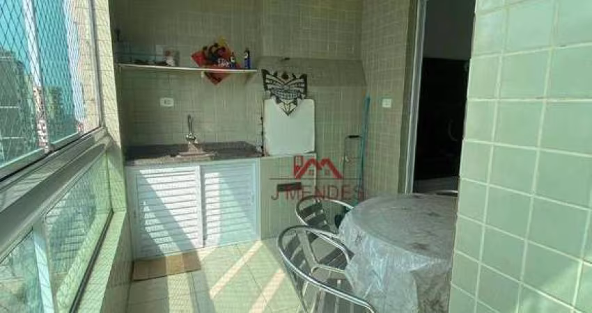 Apartamento com 2 dormitórios para alugar, 79 m² por R$ 3.200,00/mês - Aviação - Praia Grande/SP