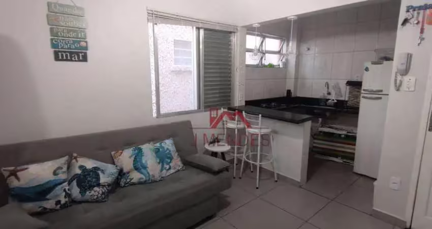 Kitnet com 1 dormitório à venda, 36 m² por r$ 195.000,00 - vila assunção - praia grande/sp