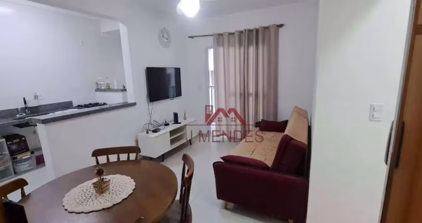 Apartamento com 1 dormitório à venda, 44 m² por r$ 385.000,00 - canto do forte - praia grande/sp