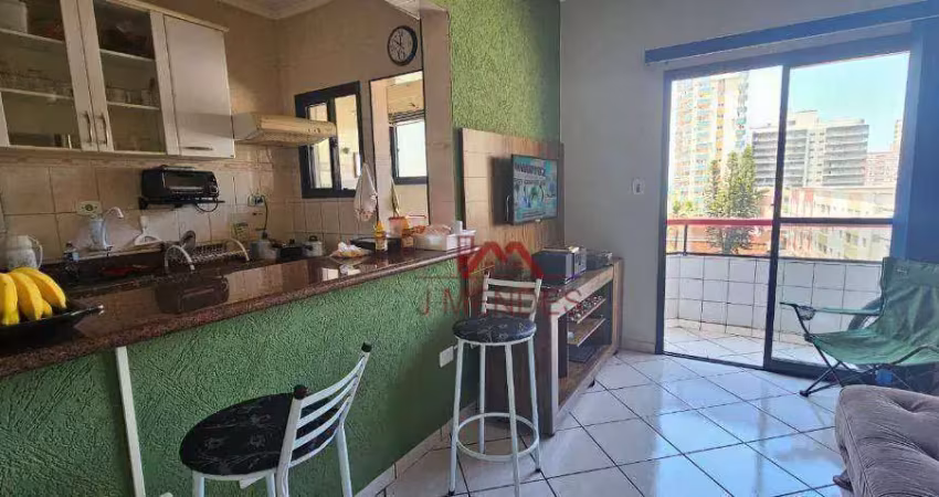 Apartamento com 1 dormitório à venda, 45 m² por r$ 290.000,00 - tupi - praia grande/sp