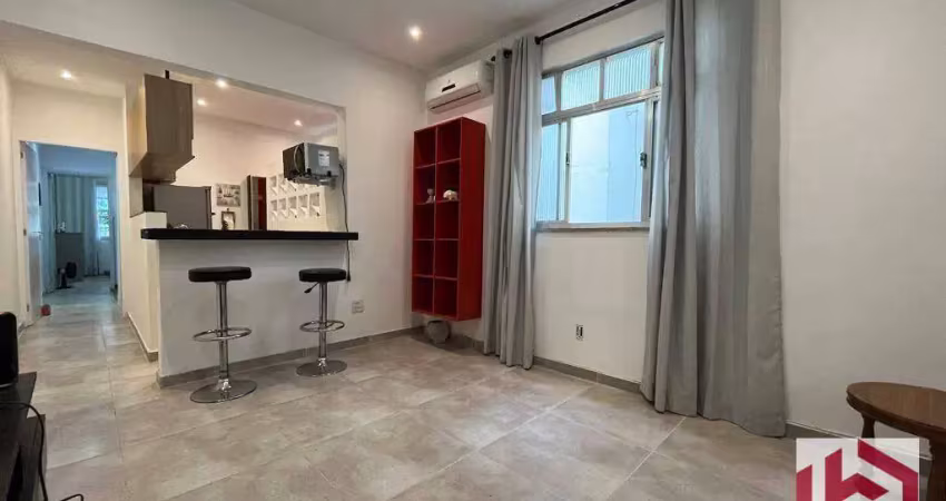 Apartamento com 2 dormitórios à venda, 52 m² por r$ 345.000,00 - boqueirão - santos/sp