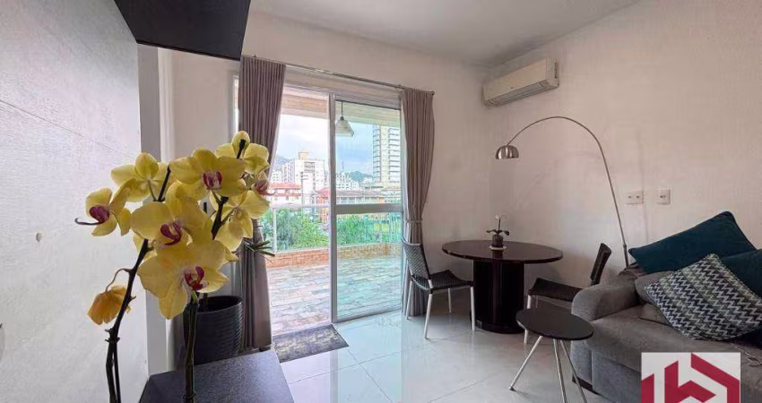 Apartamento Garden com 1 dormitório à venda, 76 m² por R$ 540.600,00 - Pompéia - Santos/SP