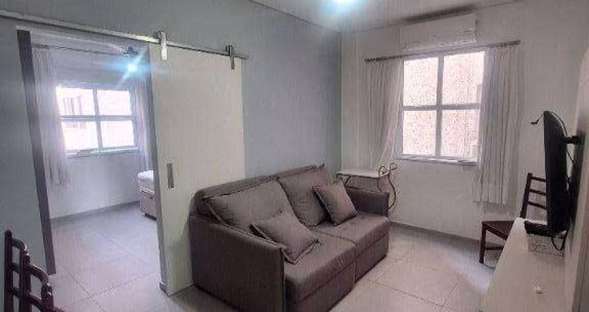 Apartamento com 1 dormitório para alugar, 47 m² por R$ 3.000 + ENCARGOS/mês - Boqueirão - Santos/SP