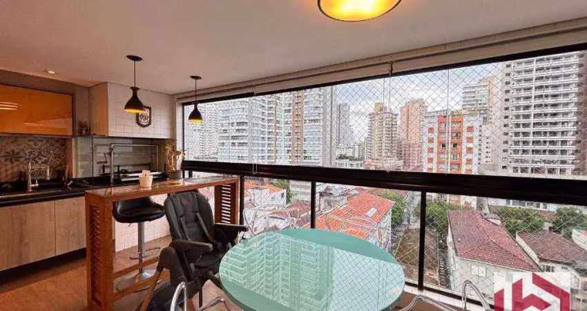 Apartamento com 2 dormitórios à venda, 94 m² por r$ 1.250.000,00 - gonzaga - santos/sp