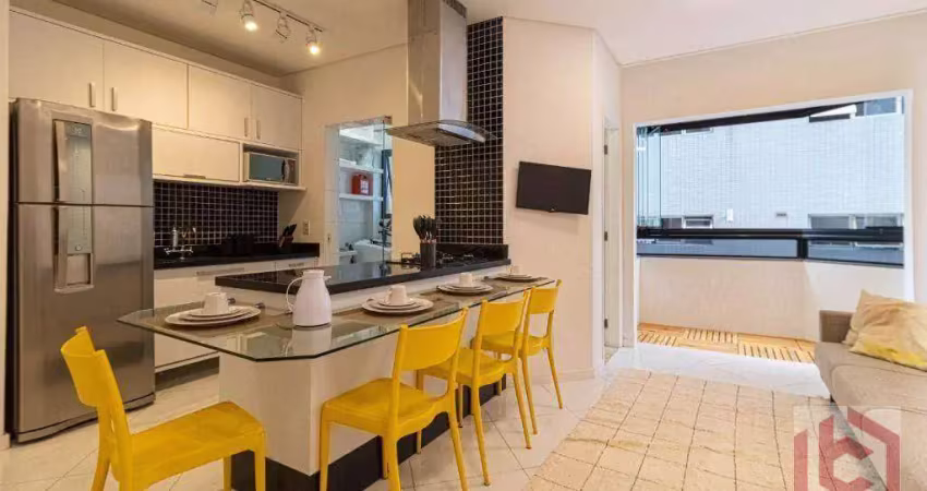 Apartamento com 1 dormitório à venda, 55 m² por r$ 555.000,00 - pompéia - santos/sp