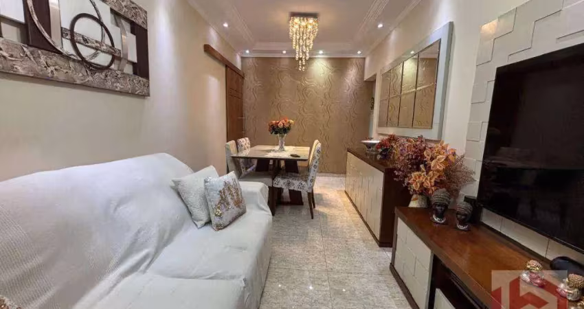 Apartamento com 2 dormitórios à venda, 98 m² por r$ 636.000,00 - josé menino - santos/sp