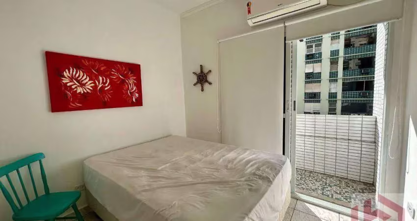 Apartamento com 1 dormitório para alugar, 50 m² por r$ 3.300 pacote/mês - gonzaga - santos/sp