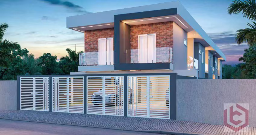 Casa com 2 dormitórios à venda, 56 m² por r$ 338.820,00 - parque bitaru - são vicente/sp