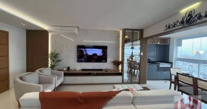 Apartamento com 3 dormitórios à venda, 136 m² por r$ 2.410.000,00 - boqueirão - santos/sp