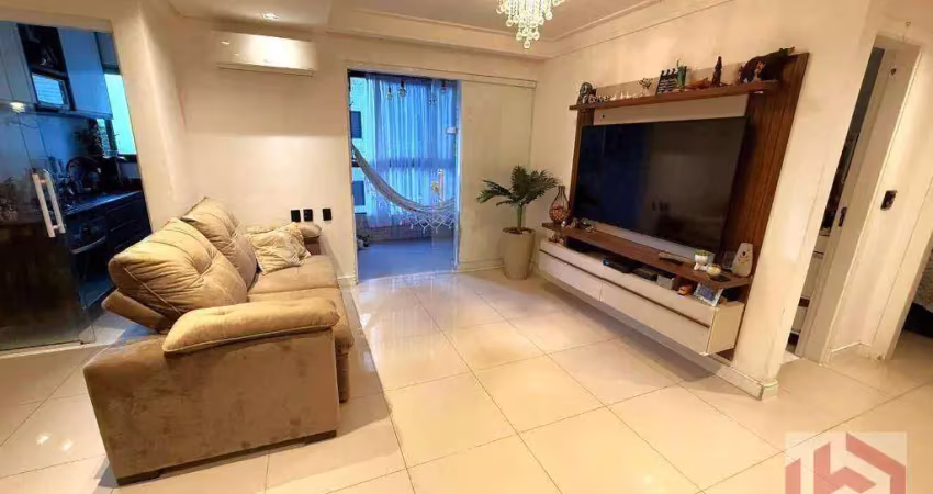 Apartamento com 1 dormitório à venda, 53 m² por r$ 520.000,00 - embaré - santos/sp
