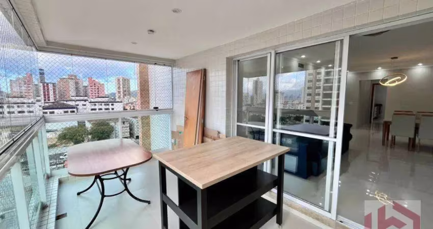 Apartamento com 3 dormitórios para alugar, 119 m² por r$ 11.000 pacote /mês - ponta da praia - santos/sp
