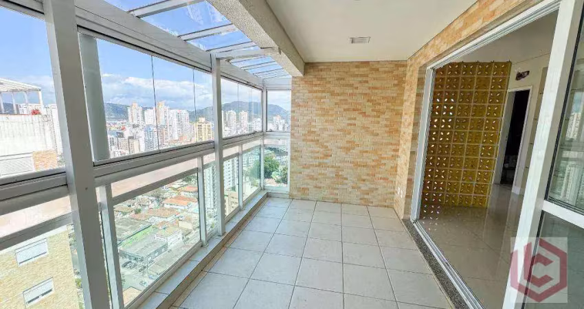 Cobertura com 3 dormitórios à venda, 189 m² por r$ 2.230.000,00 - ponta da praia - santos/sp