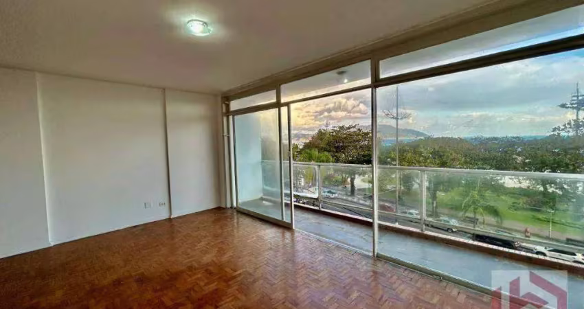 Apartamento com 3 dormitórios para alugar, 137 m² por r$ 6.000 pacote/mês - gonzaga - santos/sp