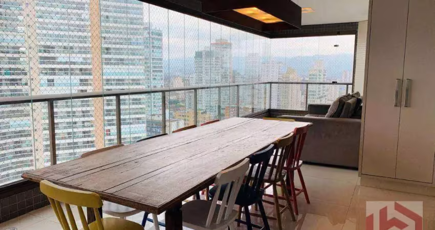 Apartamento com 3 dormitórios à venda, 210 m² por r$ 3.500.000,00 - embaré - santos/sp