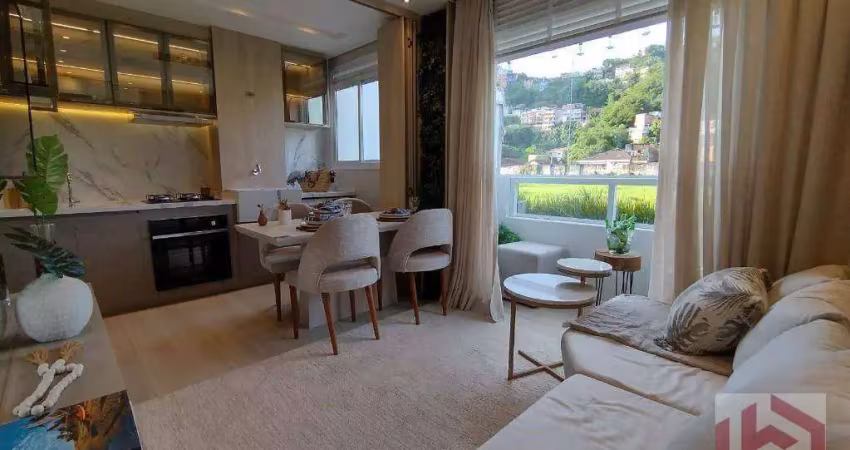 Apartamento com 2 dormitórios à venda, 42 m² por r$ 380.000,00 - jabaquara - santos/sp