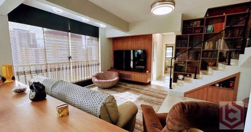 Cobertura com 3 dormitórios à venda, 357 m² por r$ 3.500.000,00 - pompéia - santos/sp