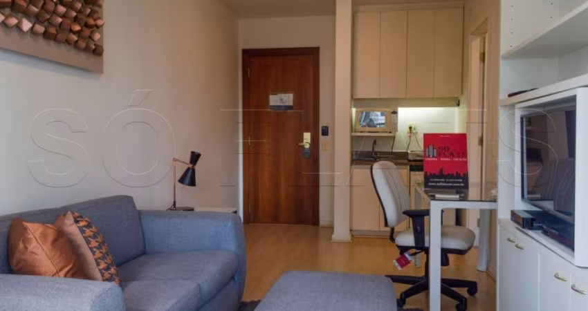 Studio Grand Mercure Itaim para locação na Vila Nova Conceição 36m² e 1 dormitório.