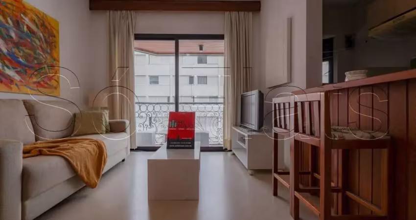 Flat les jardins, disponível para venda com 52m², 1 dormitório e 1 vaga de garagem