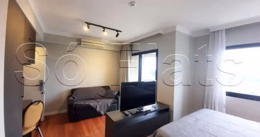 Flat clarion com 27m² no itaim, prox a av. 9 de julho  e cidade jardim