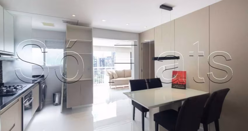 Flat Residencial Horizonte JK de luxo 1 dorm na Juscelino Kubitschek Itaim Bibi.