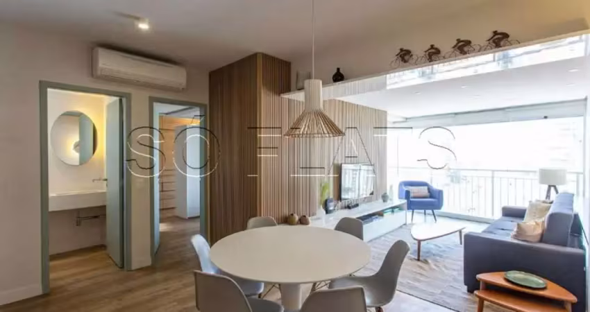 Apartamento de luxo na Juscelino Kubitschek 80m² e 1 dorms disponível locação.