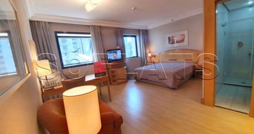Flat no Tryp Higienópolis disponível para locação com 30m², 1 dormitório e 1 vaga