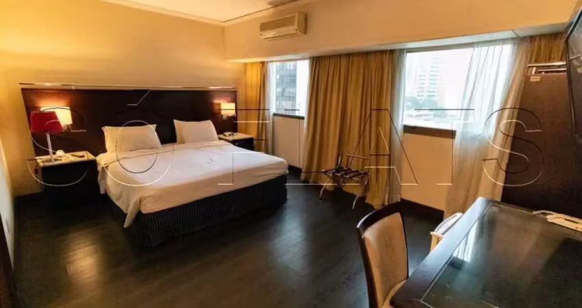 Flat no Innside Iguatemi próximo ao Hospital São Luiz disponível para locação. Consulte-nos.