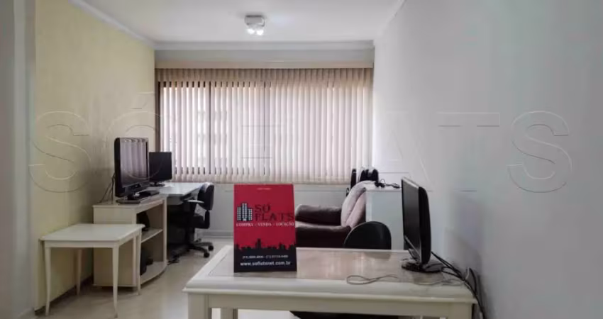 Flat disponível para locação próximo da Faria Lima e Nove de Julho no Itaim Bibi
