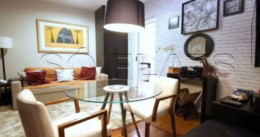 Flat com 40m² no brooklin próximo da marginal pinheiros, disponível para locação.
