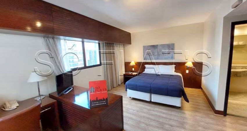 Flat disponível para locação no Wyndham Berrini, contendo 29m², 1 dormitório e 1 vaga de garagem.