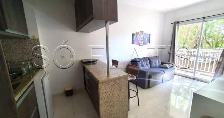 Flat Choice Panamby disponível para locação com 1 dormitório e 1 vaga de garagem.