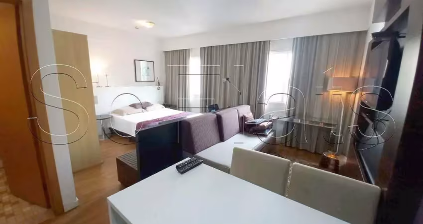 Flat em alphaville disponível para locação com fácil acesso a são paulo.