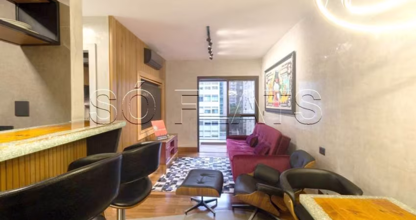 Flat London disponível para locação a 2 quadras da Av Paulista, próx ao Metro e ao Prédio da Gazeta.