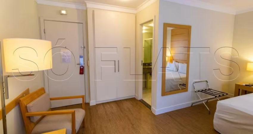 Apartamento mobiliado com 25m² 1 dorm, 1 vaga para investimento na Vila Congonhas.