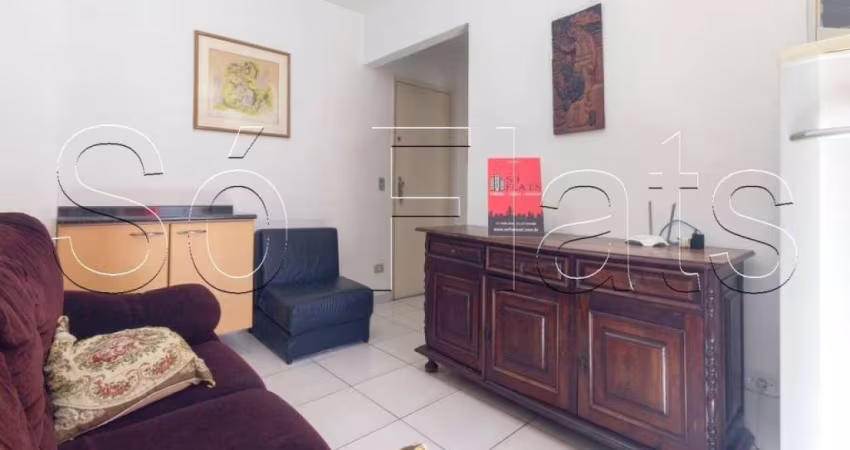 São Paulo Suíte Service disponível para locação 40m², 1 dormitório e 1 vaga de garagem