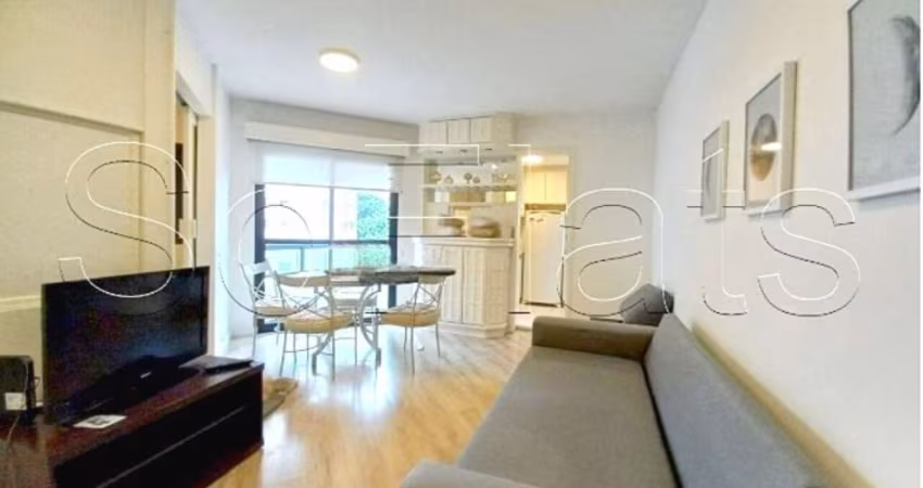 Apartamento com 02 dormitórios mobiliado e com serviços nos Jardins