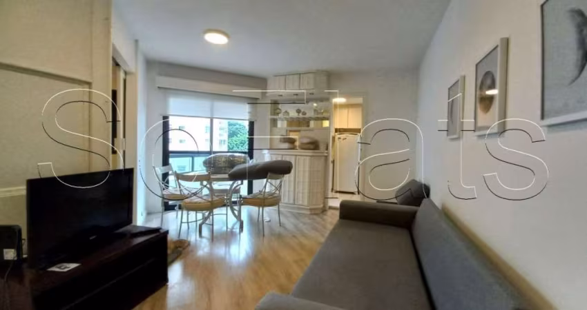 Apartamento com 02 dormitórios mobiliado e com serviços nos Jardins