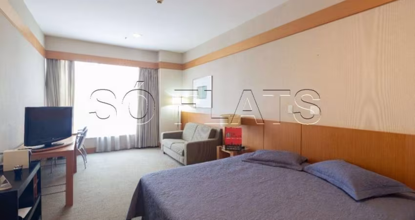 Flat Wyndham Nortel em Santana disponível para locação com 27m², 1 dormitório e 1 vaga de garagem.