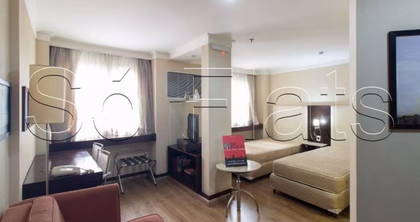 Flat completo a 1 quadra da Av. Paulista, próximo ao prédio da Gazeta e ao Metrô Trianon-Masp.