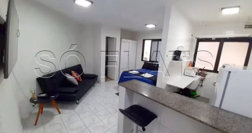 Apartamento próximo da Avenida Nove de Julho disponível para locação com 29m², 1 dorm e 1 vaga.