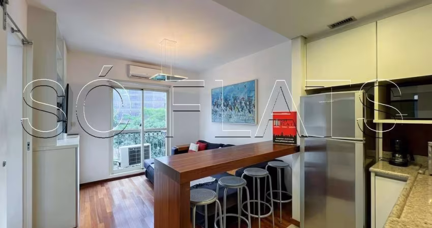 Flat na Vila Olímpia disponível para locação próximo ao Shopping JK e Parque do Povo